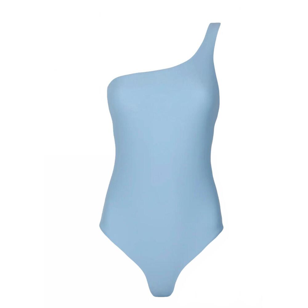 NEW MINNOW women's reversible one piece in dusk blue and cream